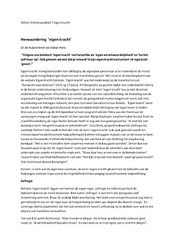 Artikel AVI / Eigen kracht